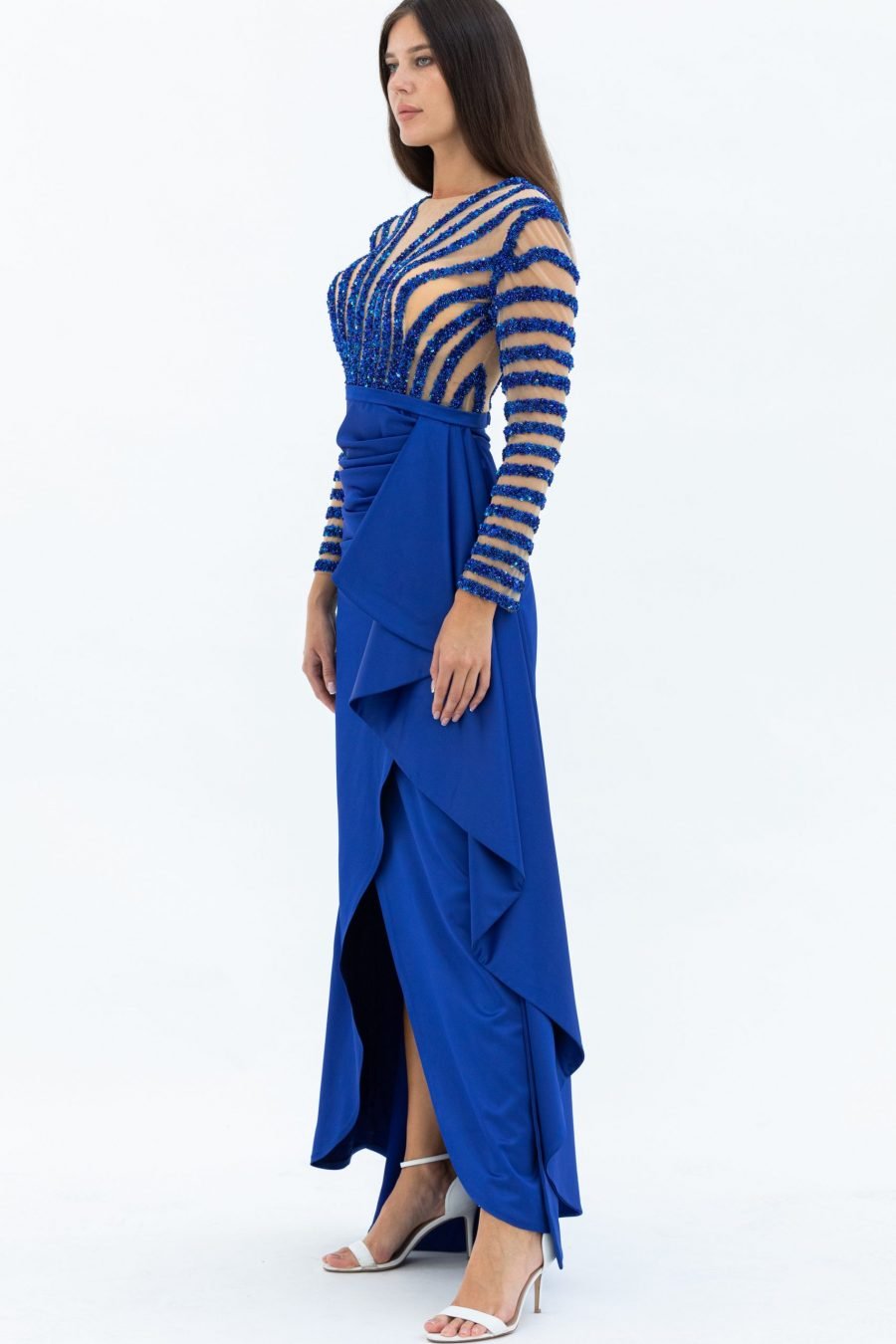 Jewel Below Knee Evening Dress - Image 2