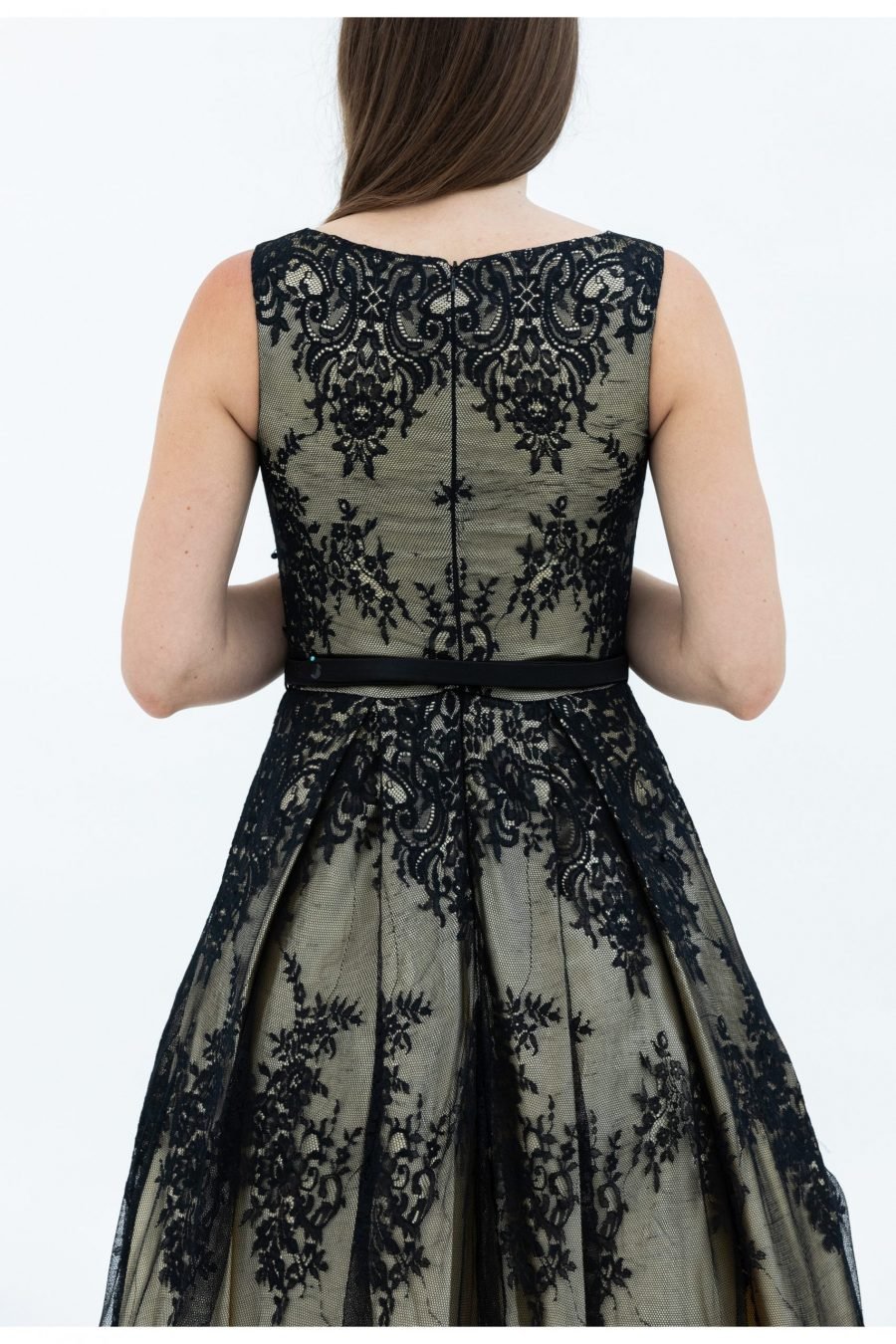 Boat Neck A-line Gown Dress - Image 4