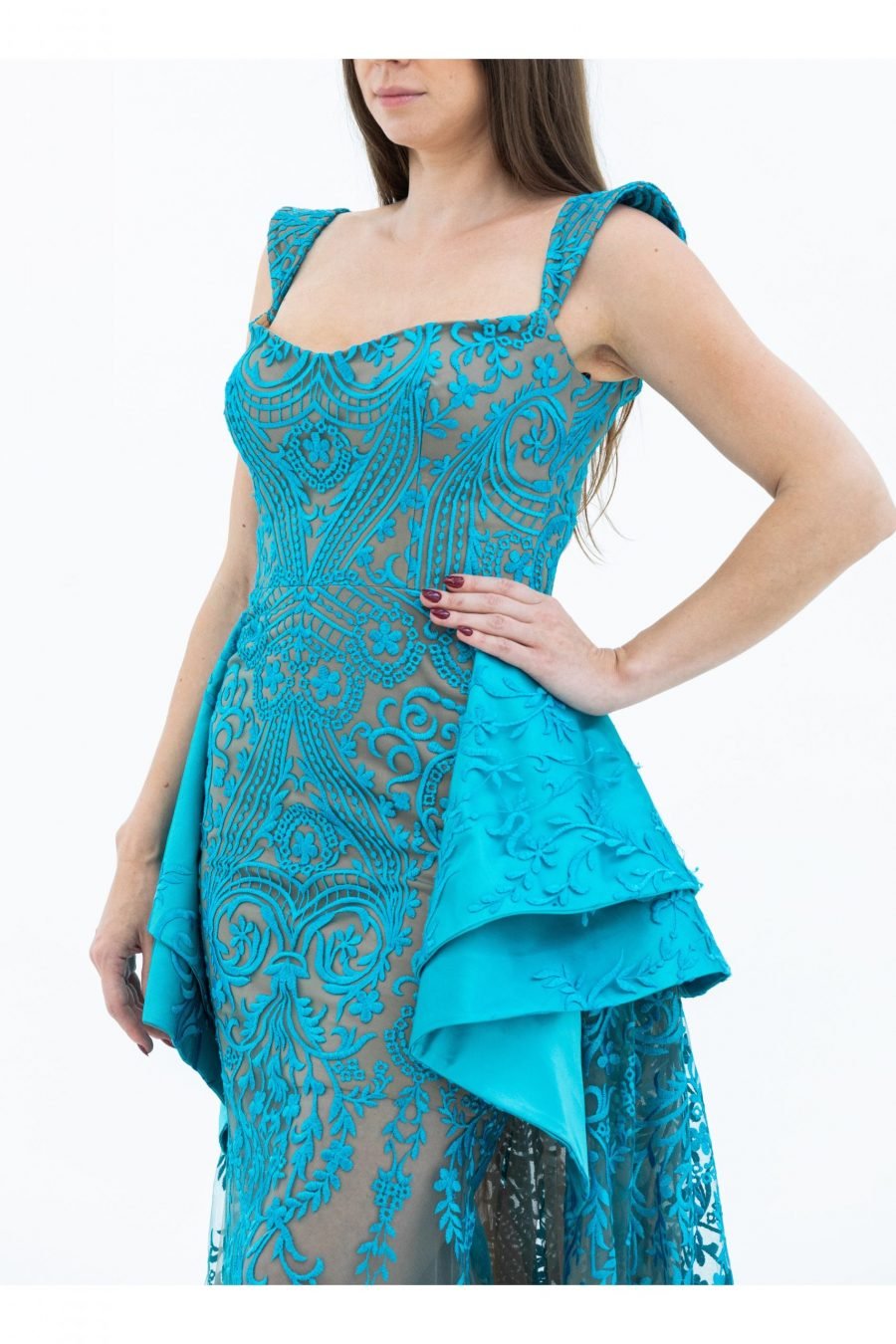 Square Mermaid Evening Dress - Image 3