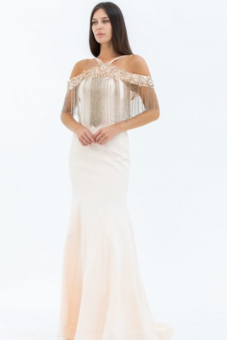 Off-Shoulder Slipdress Evening Dress