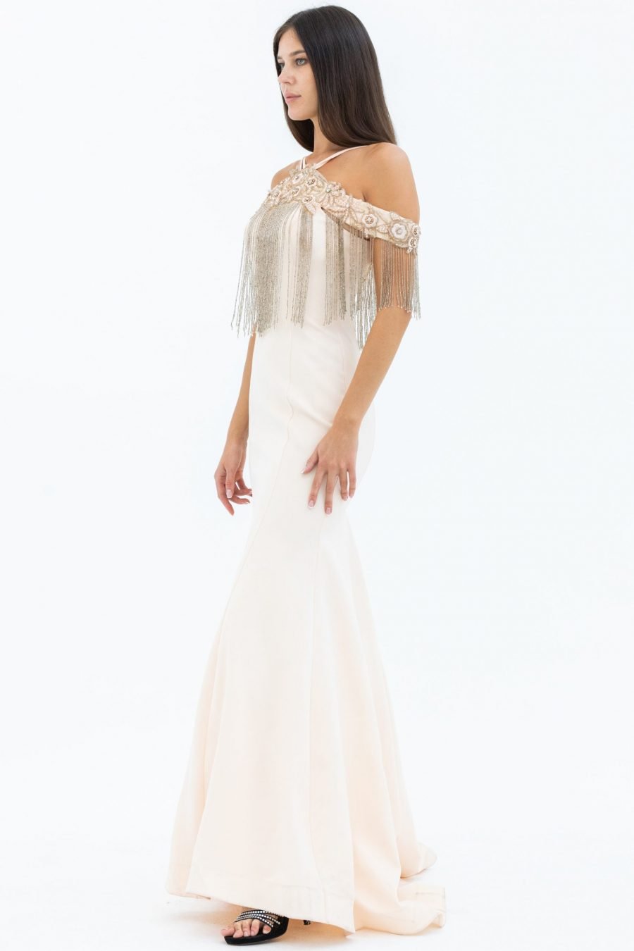 Off-Shoulder Slipdress Evening Dress - Image 2