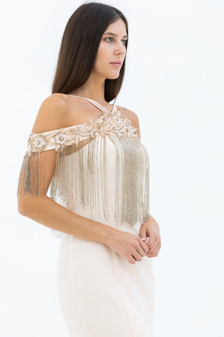 Off-Shoulder Slipdress Evening Dress - Image 3