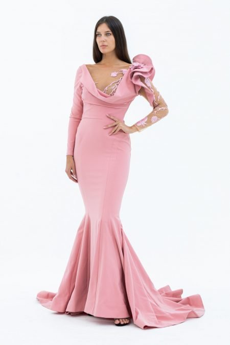 Scoop Cat Fish Evening Dress