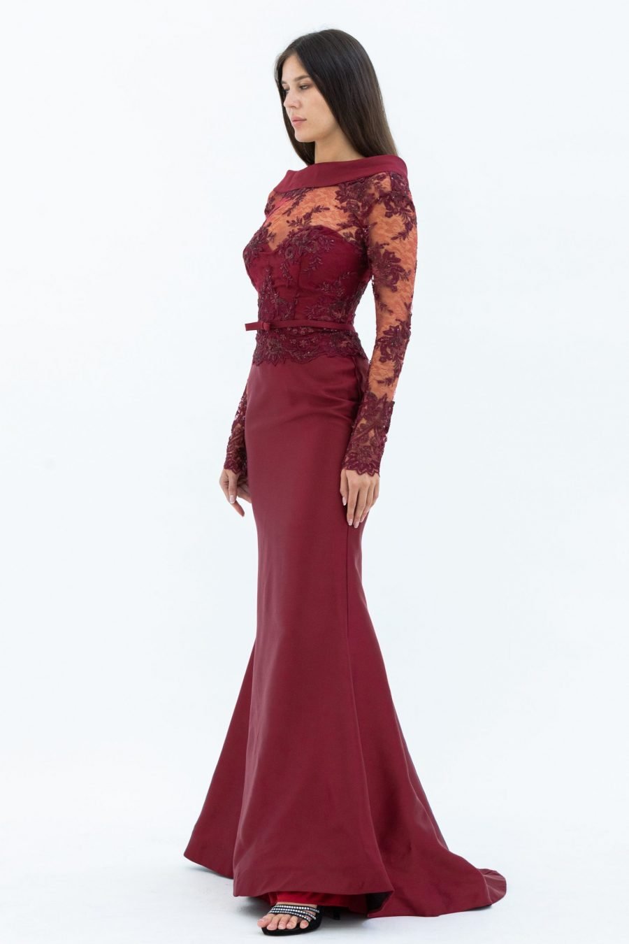 Illusion Slip Dress Evening Dress - Image 2