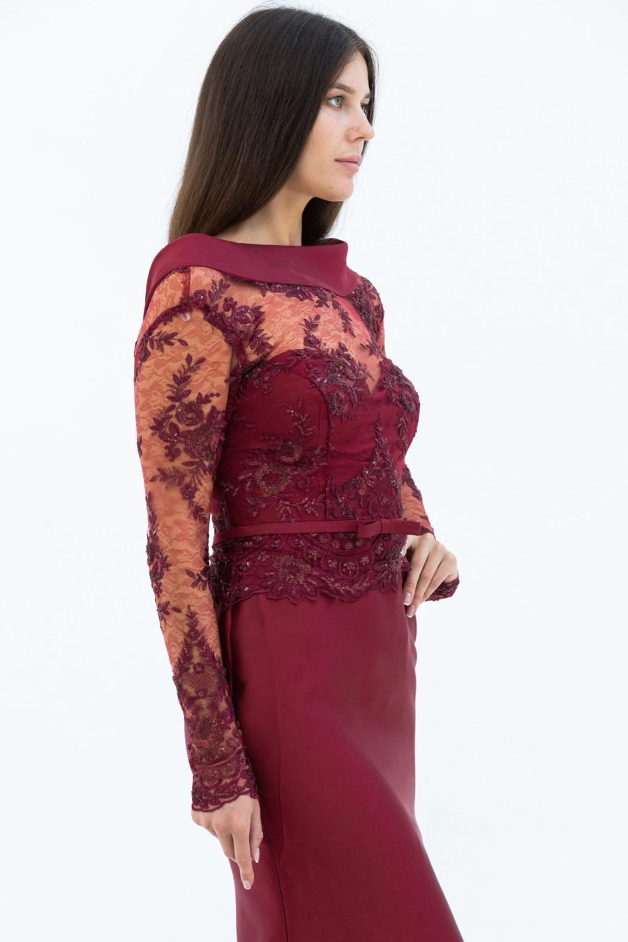 Illusion Slip Dress Evening Dress - Image 3