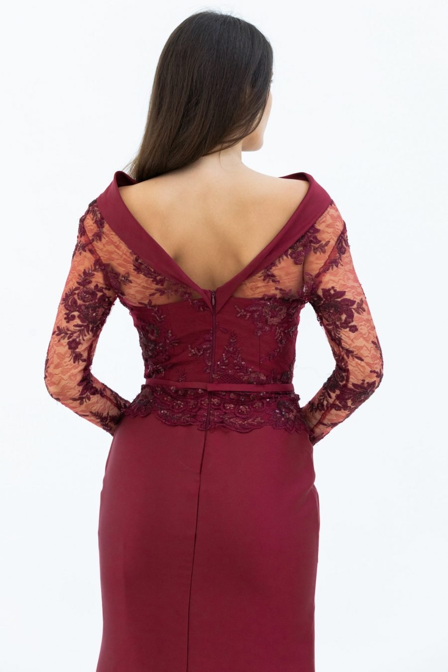 Illusion Slip Dress Evening Dress - Image 4
