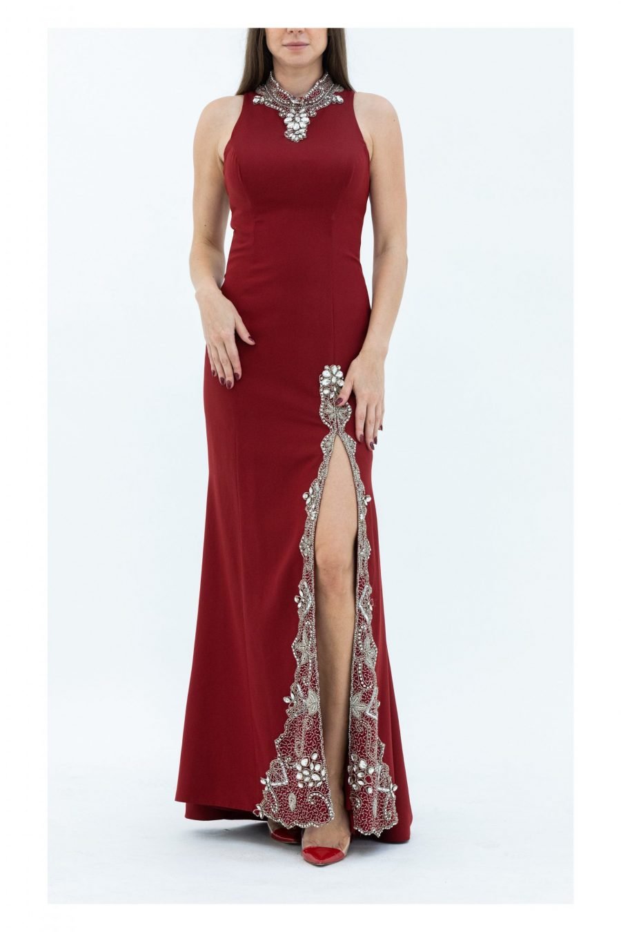 Halter High Knee Evening Dress