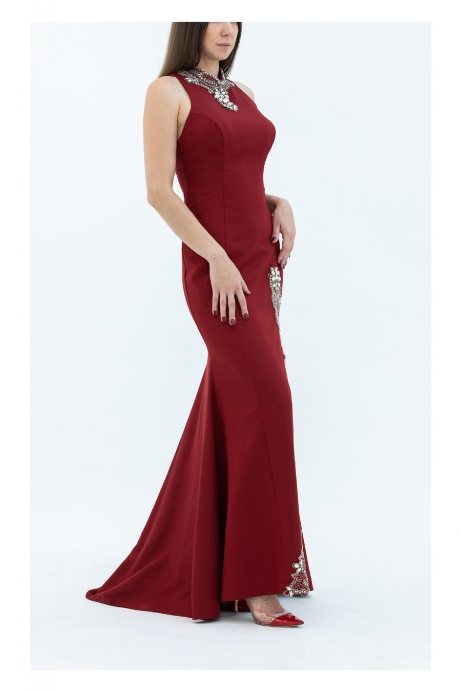 Halter High Knee Evening Dress - Image 2