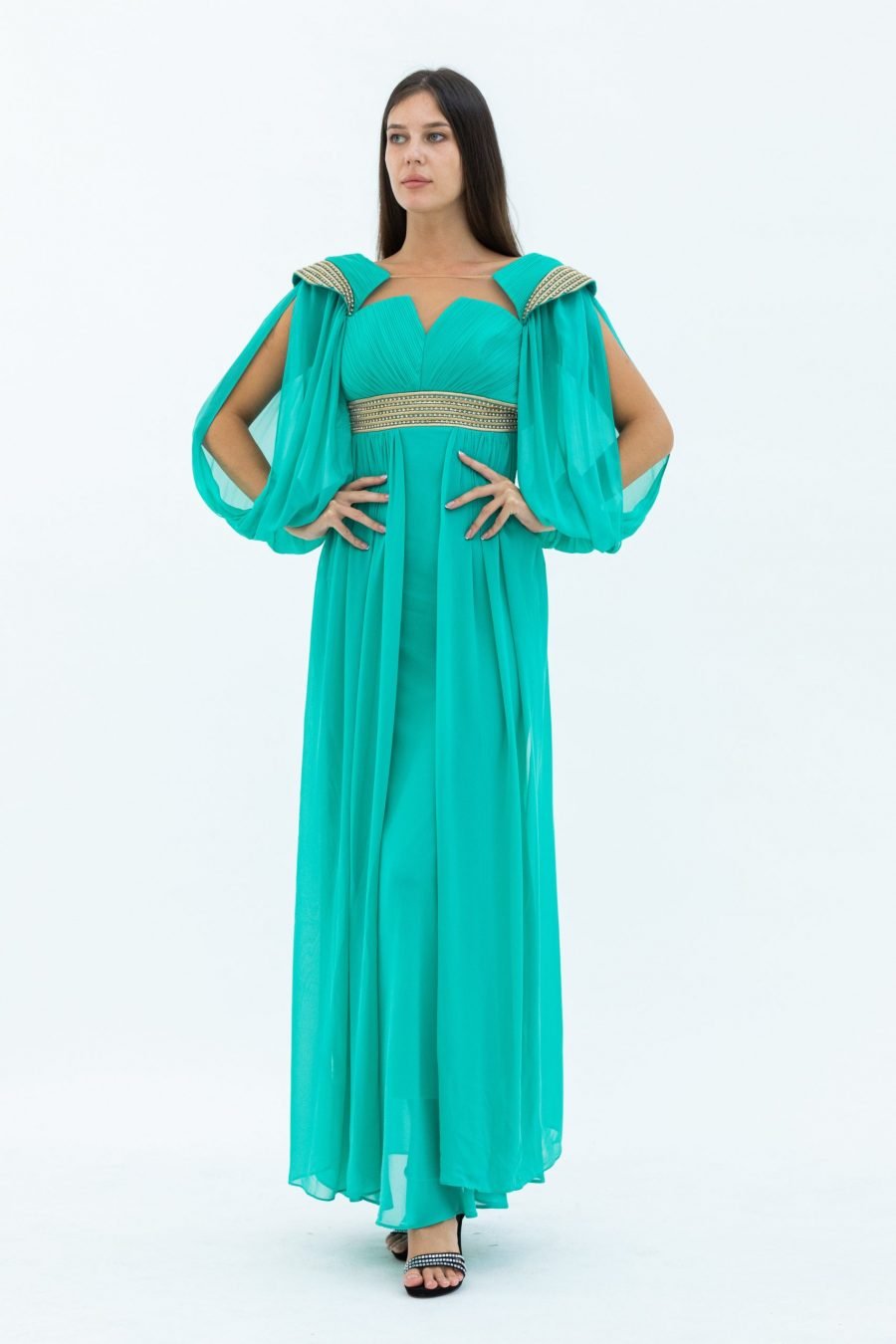 Queen Anne Column Evening Dress