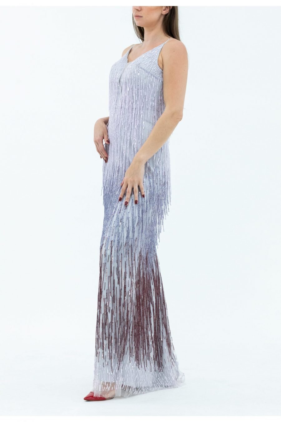 Plunging Slip dress Evening Dress - Image 2