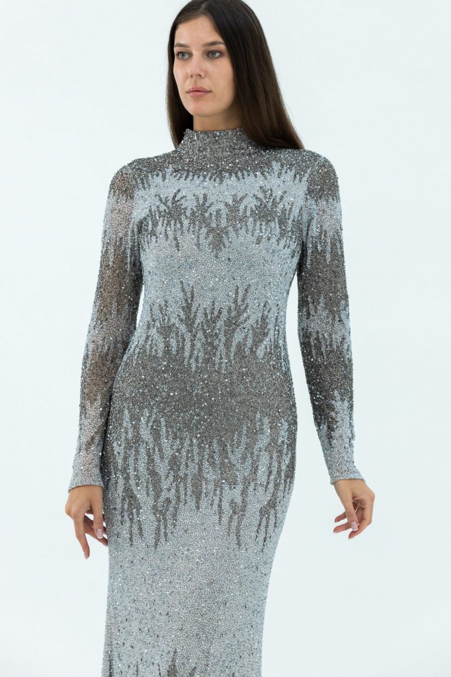 High Neck Slip Dress Evening Dress - Image 3