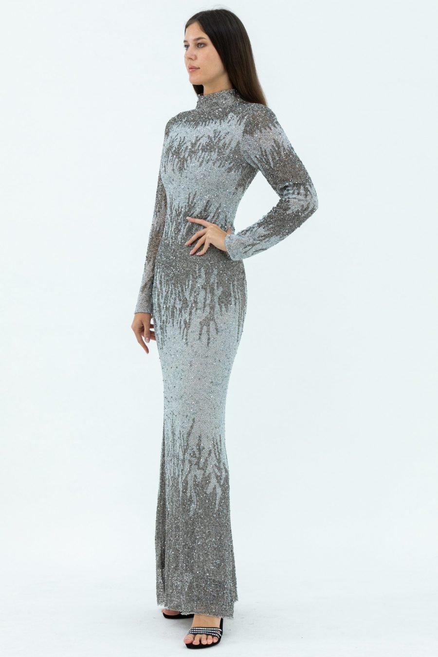 High Neck Slip Dress Evening Dress - Image 2