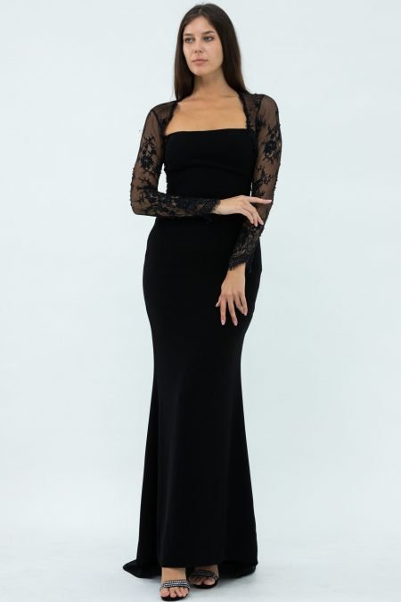 Straight Across Slipdress Evening Dress