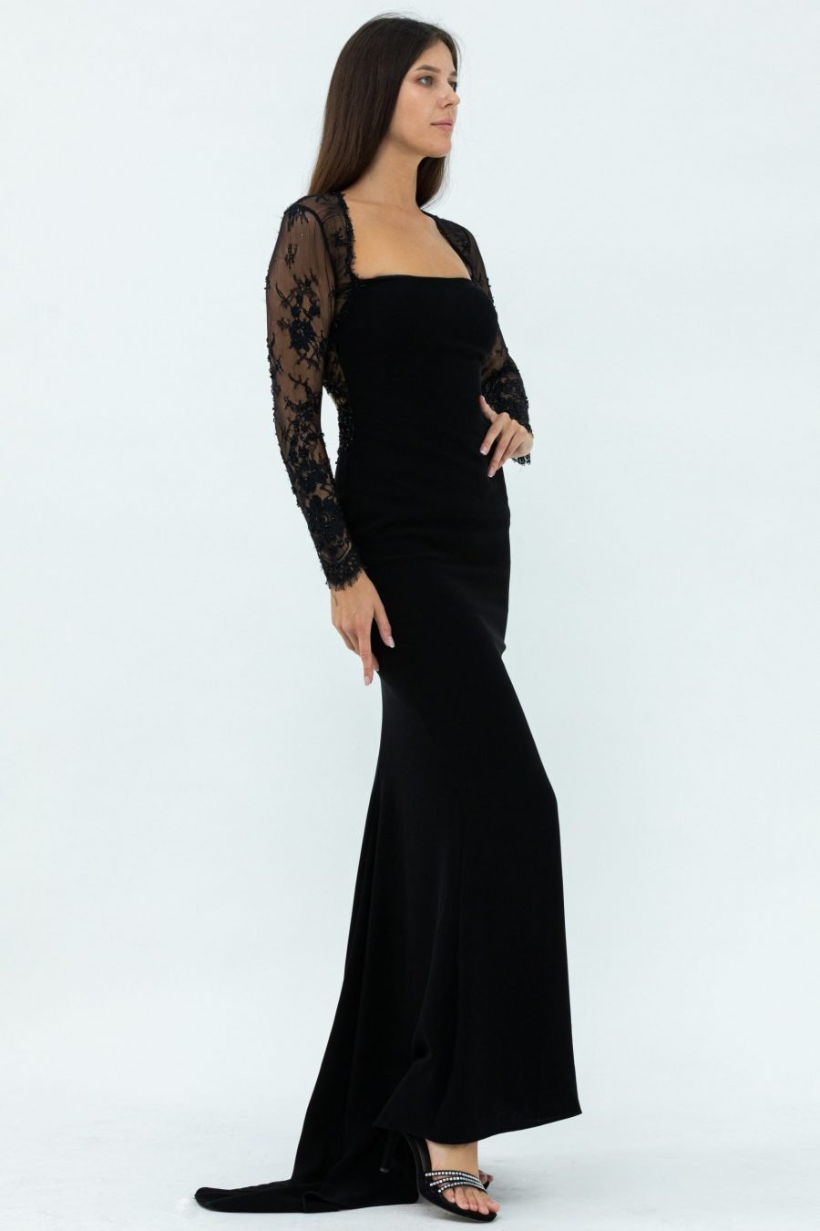 Straight Across Slipdress Evening Dress - Image 2