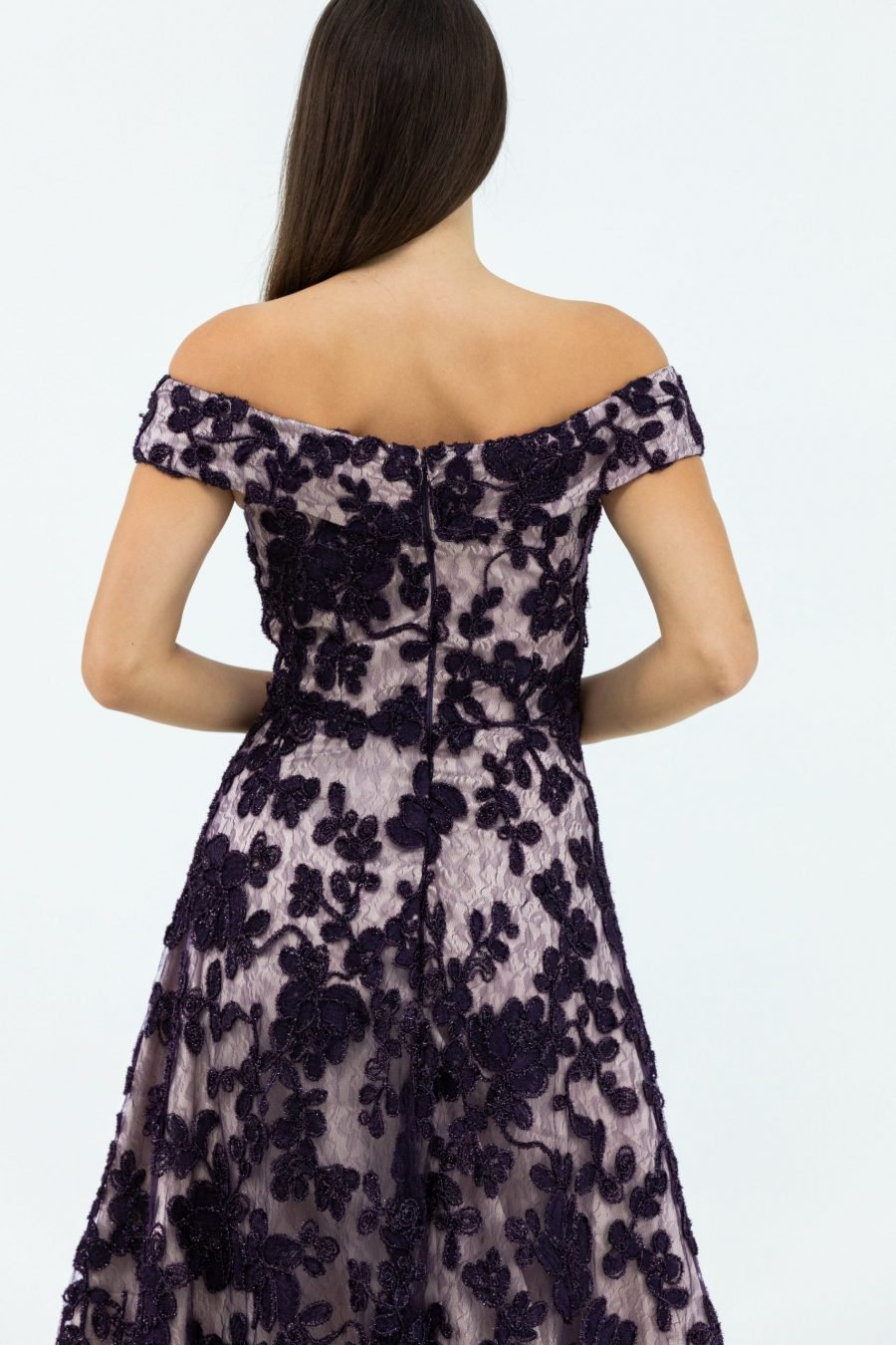 Off-Shoulder A-line Evening Dress - Image 4
