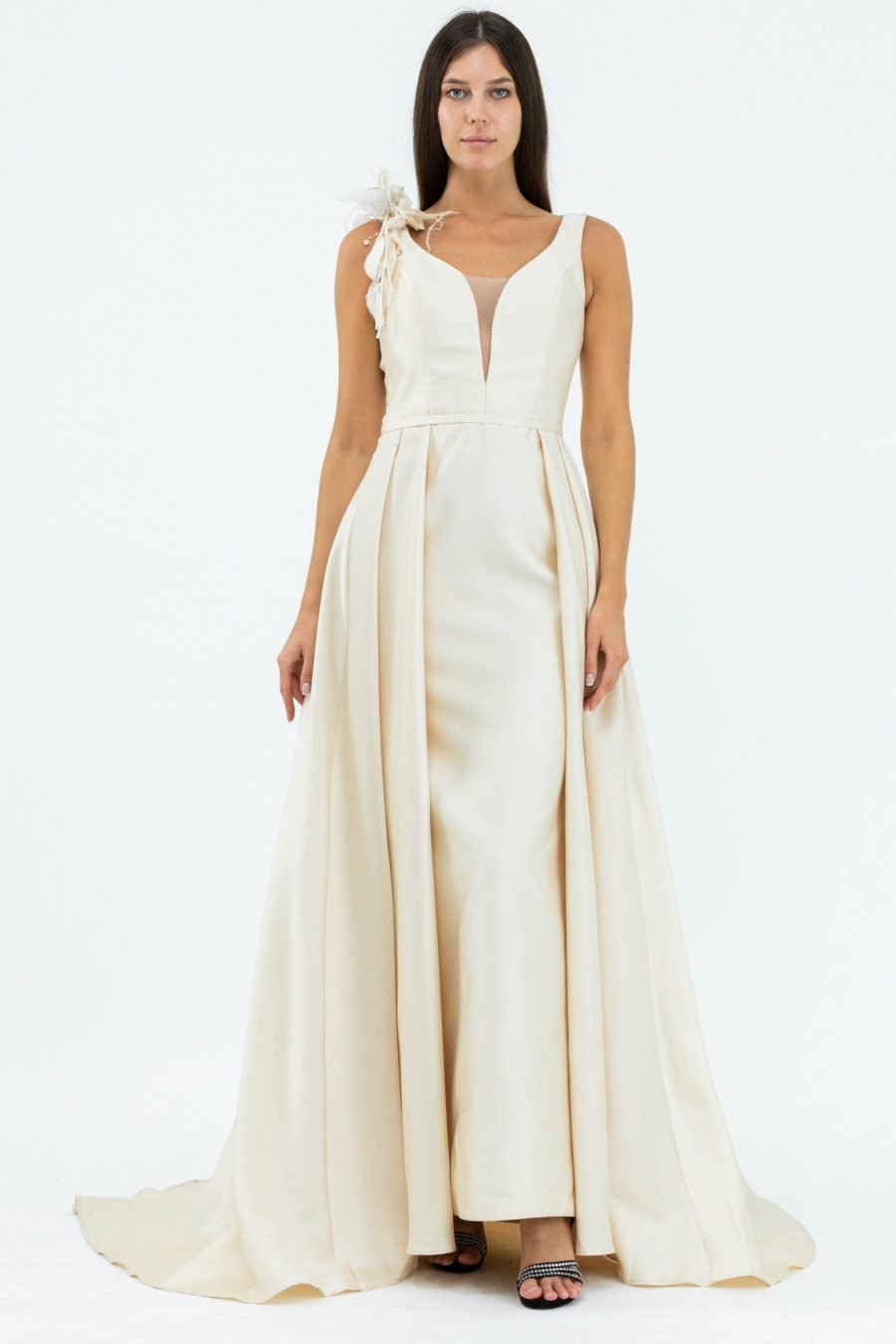 Plunging  Mermaid Evening Dress