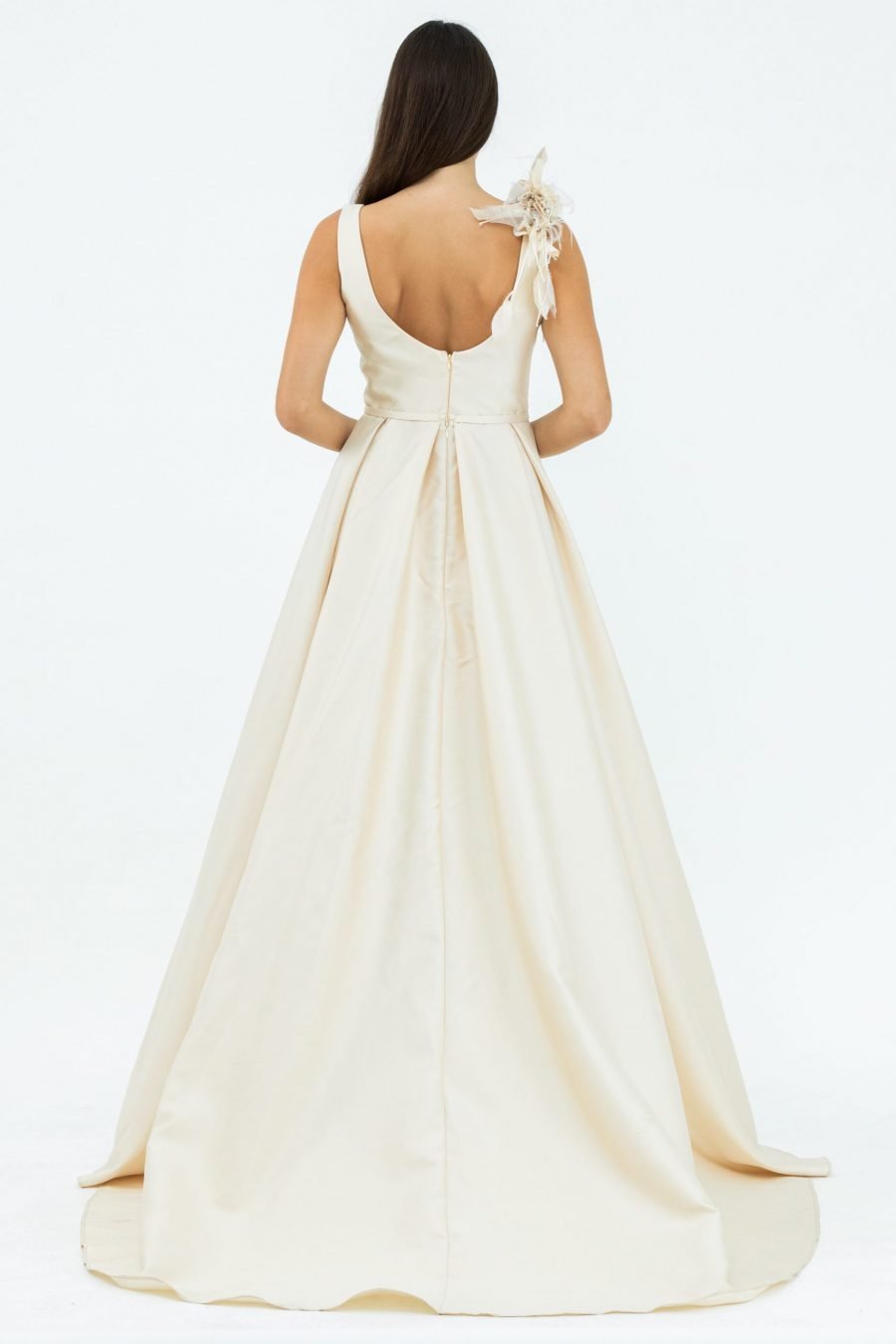 Plunging  Mermaid Evening Dress - Image 4