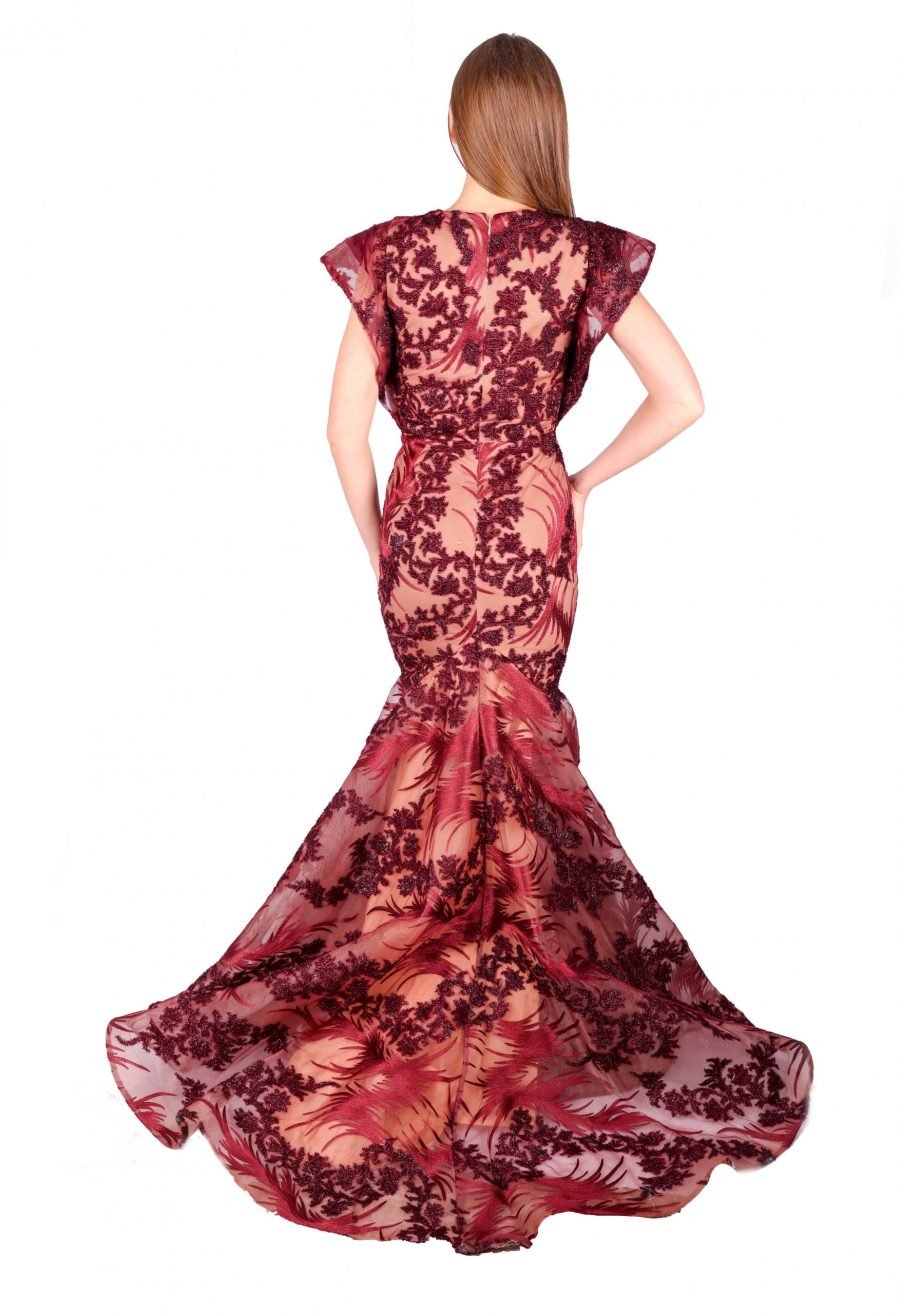 Red Catfish Detailed Dress - Image 4