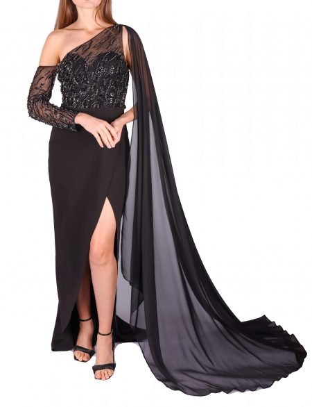 Sabrina One Sleeved Gown Dress