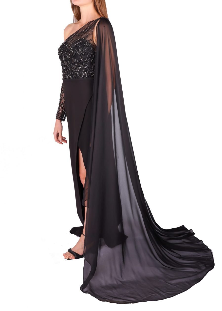 Sabrina One Sleeved Gown Dress - Image 3