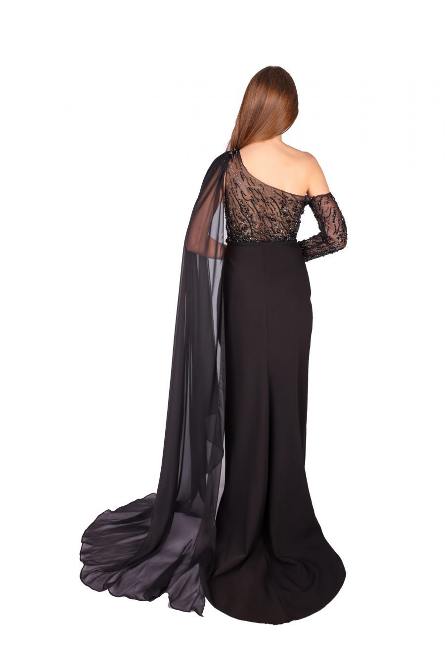 Sabrina One Sleeved Gown Dress - Image 2