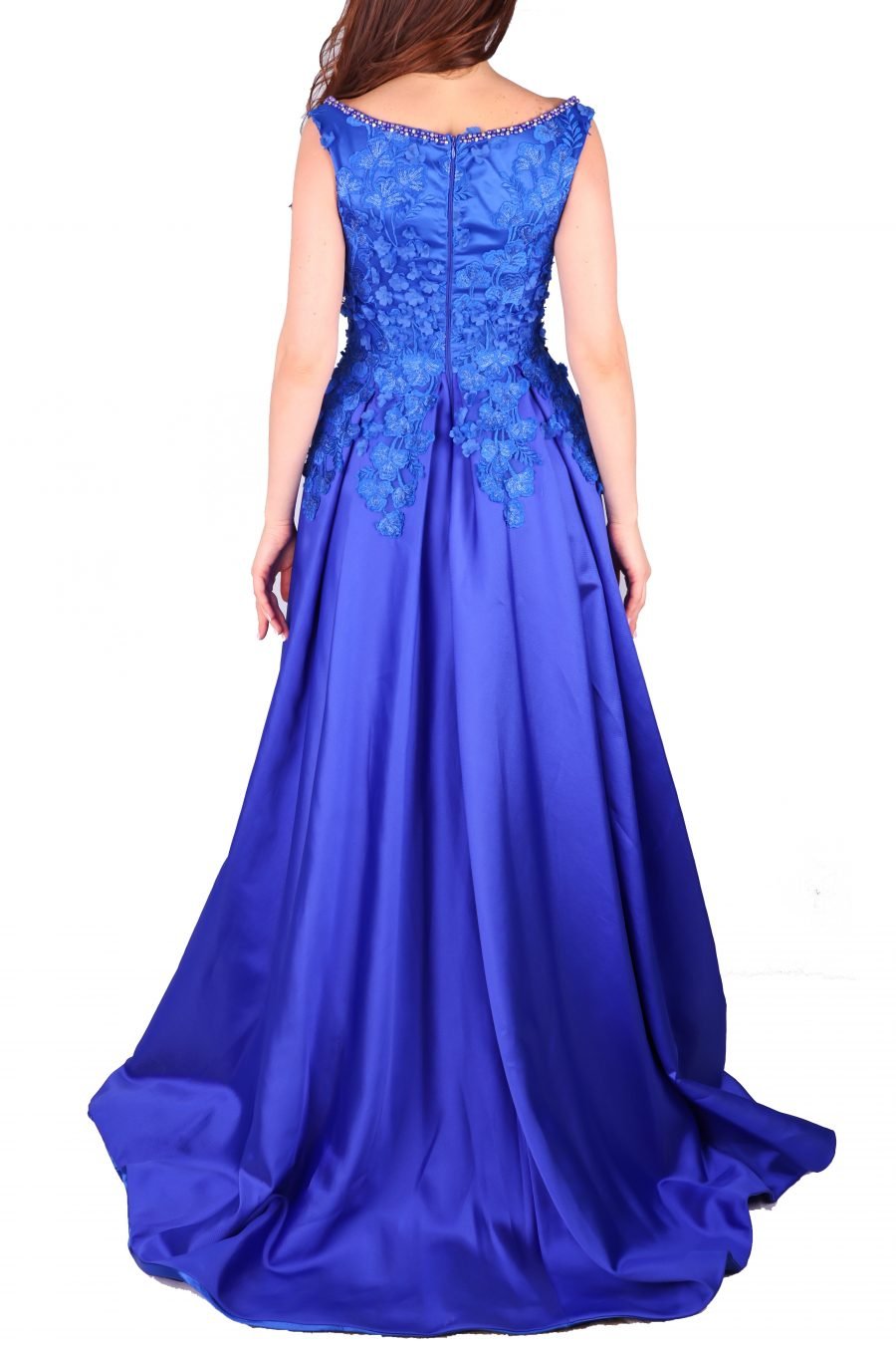 Tree Leaves and Flower Evening Dress - Image 8