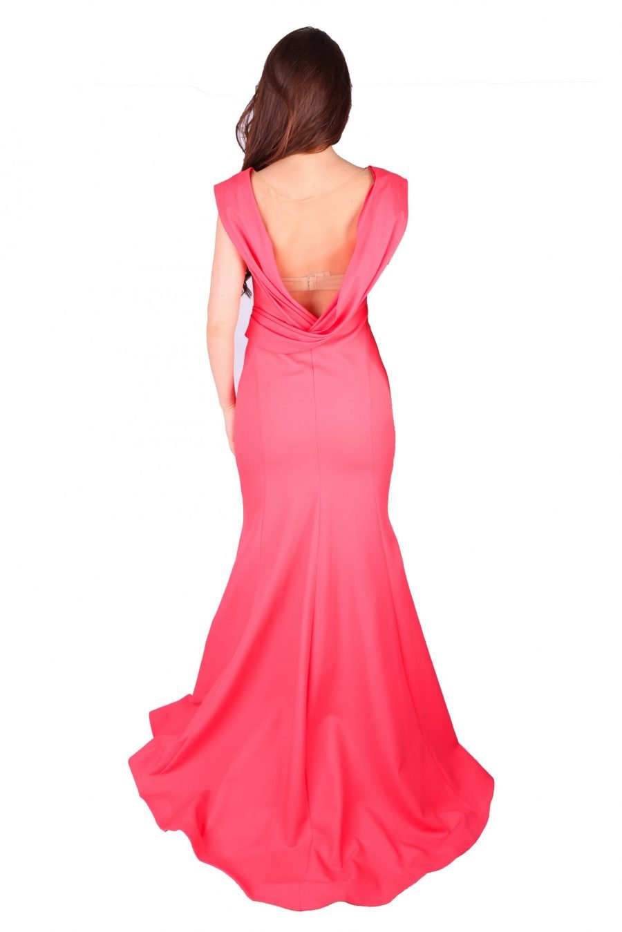 Mermaid Crepe Gown Dress - Image 3
