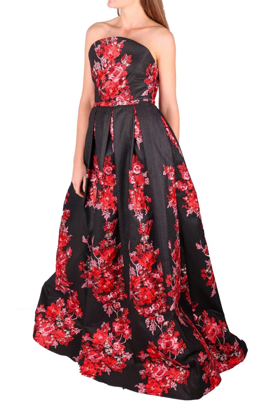 A-Line Straight Across Adorn the Dress   Plain Gown Dress - Image 2