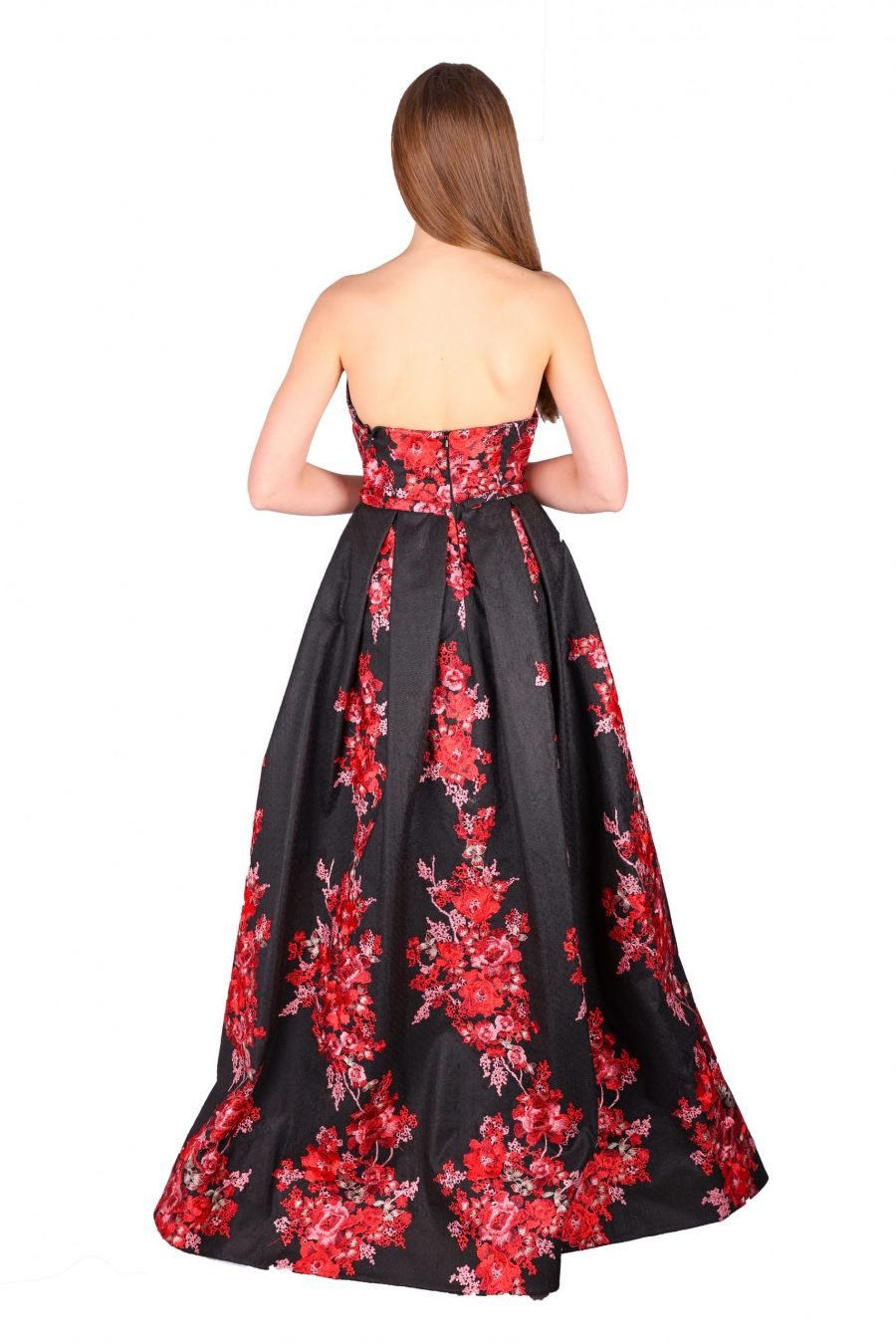 A-Line Straight Across Adorn the Dress   Plain Gown Dress - Image 3