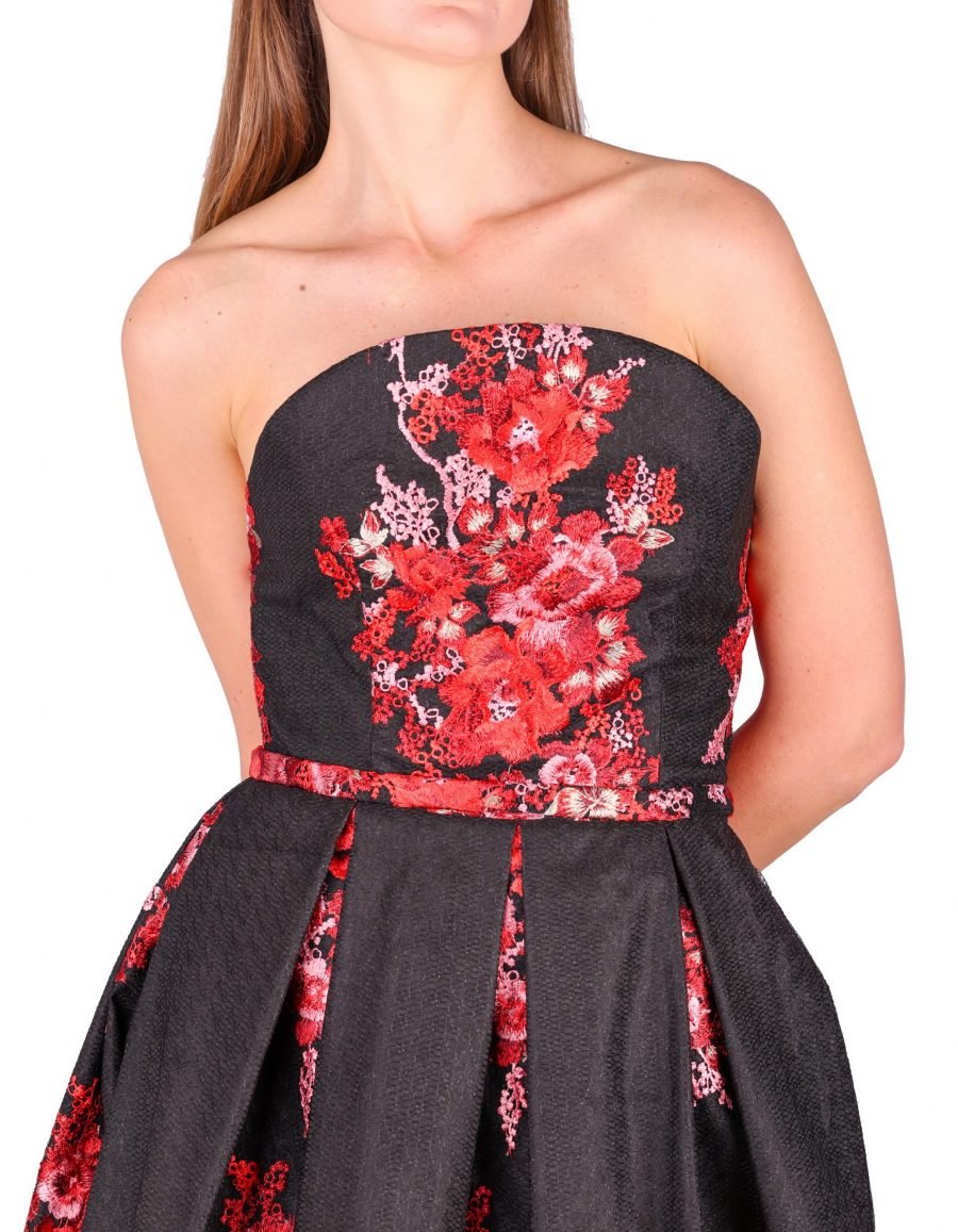 A-Line Straight Across Adorn the Dress   Plain Gown Dress - Image 4