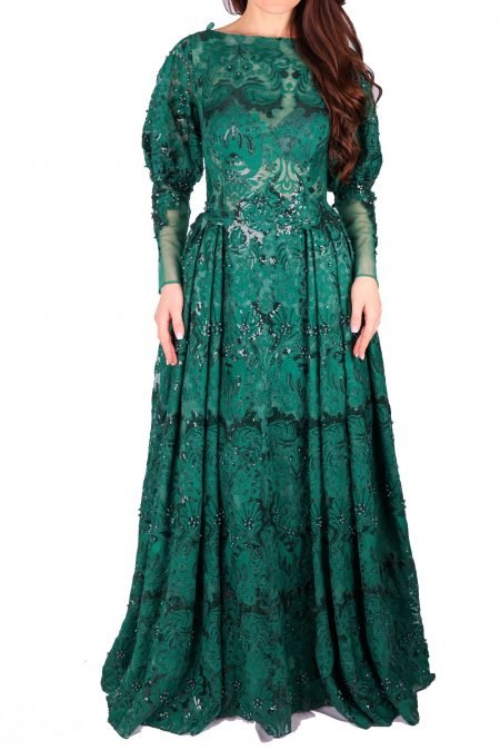 Empire Long Sleeve Gown dress
