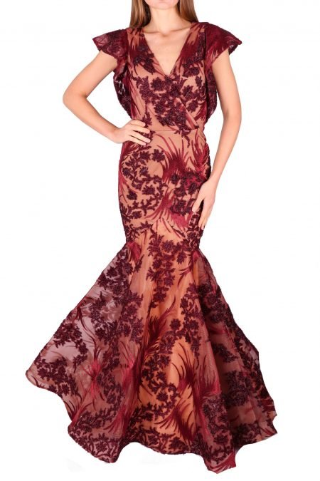 Red Catfish Detailed Dress
