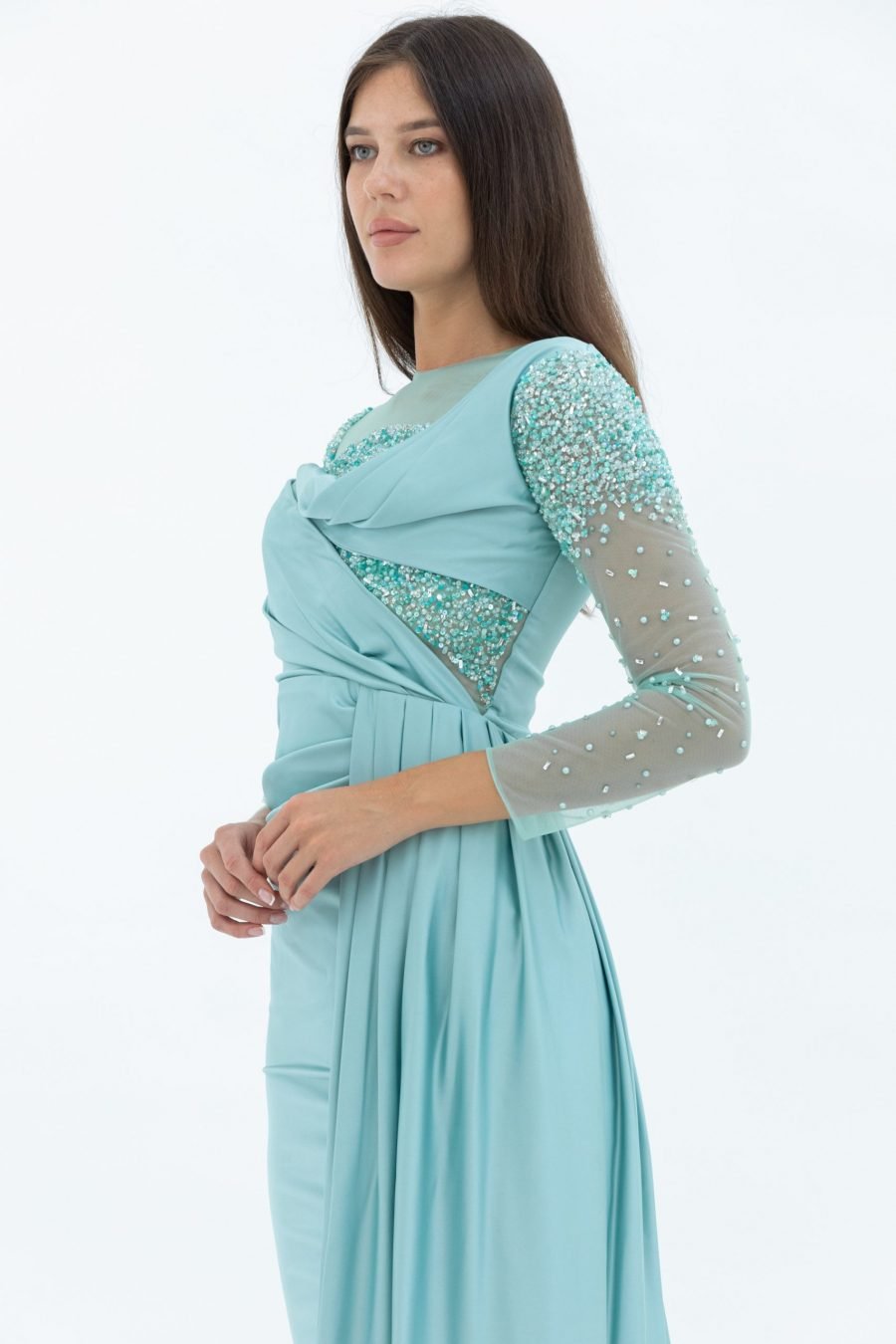 Jewel High Knee Evening Dress - Image 11