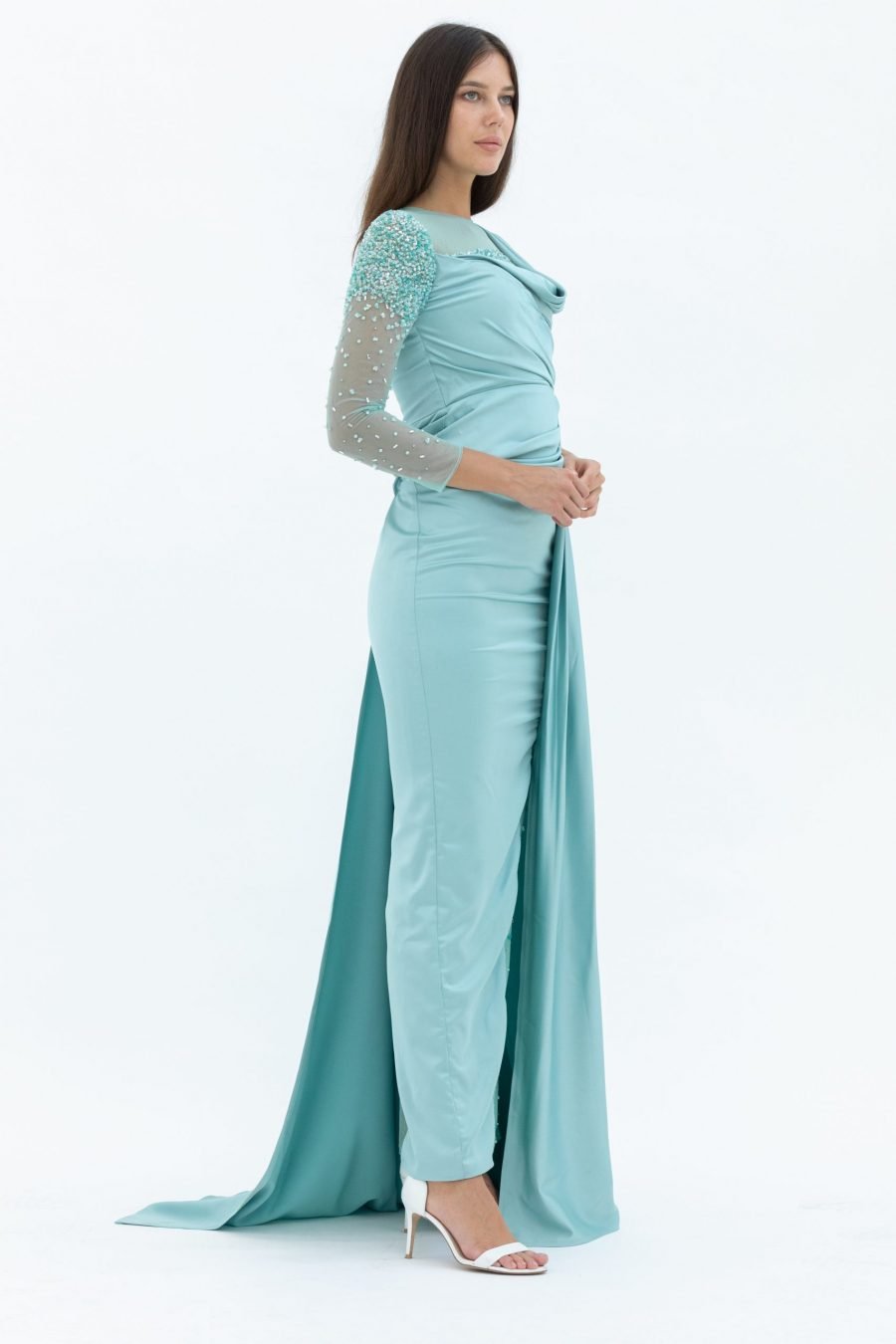 Jewel High Knee Evening Dress - Image 12