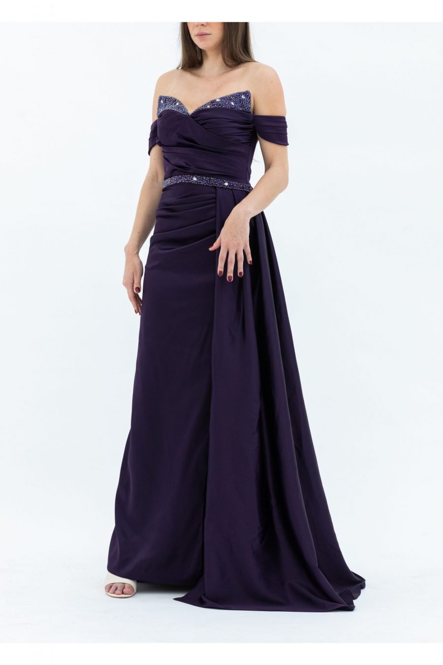 OFF-Shoulder Column Evening Dress - Image 2