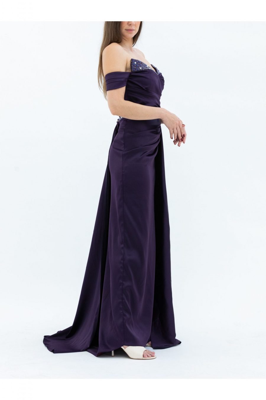 OFF-Shoulder Column Evening Dress - Image 3