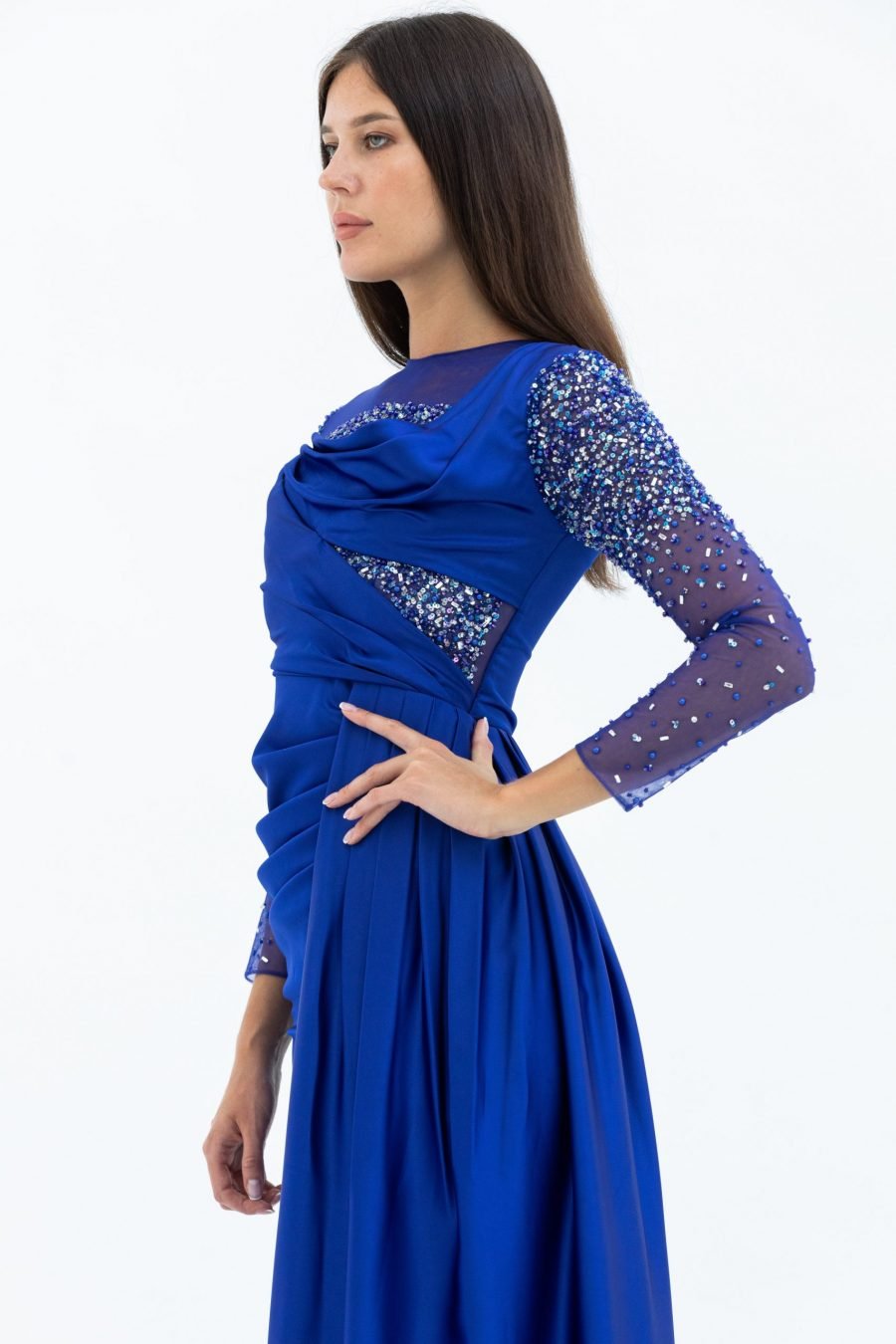 Jewel High Knee Evening Dress - Image 6