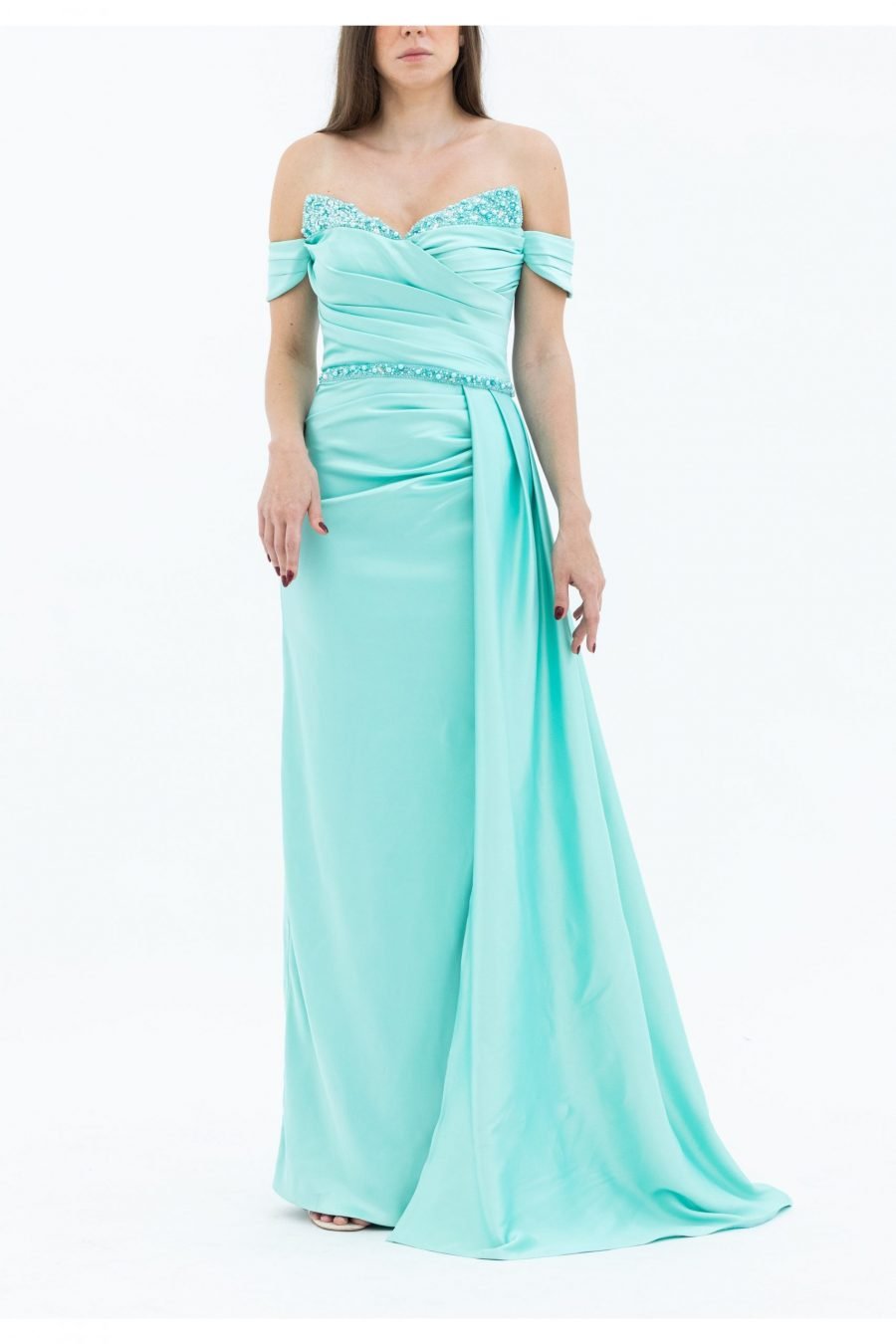 OFF-Shoulder Column Evening Dress - Image 9