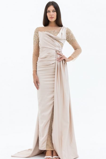 Jewel High Knee Evening Dress