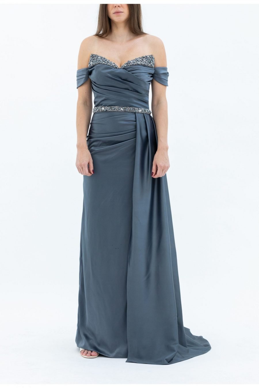 OFF-Shoulder Column Evening Dress - Image 5