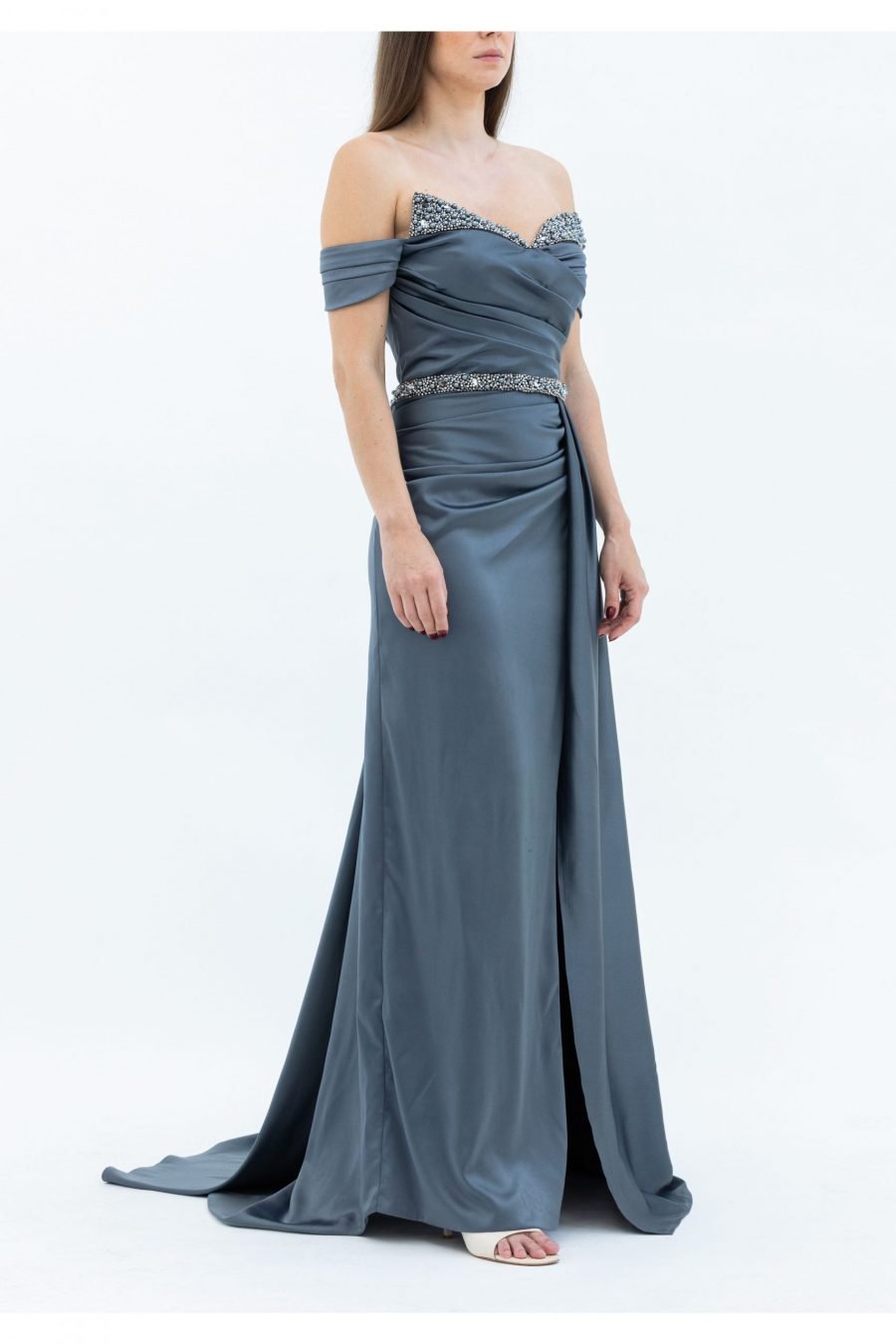 OFF-Shoulder Column Evening Dress - Image 6