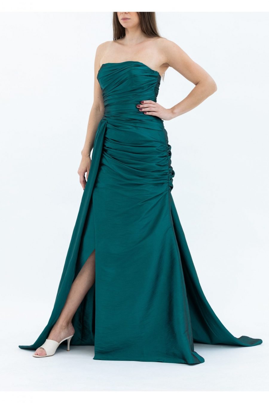 Straight Across High Knee  Evening Dress - Image 11