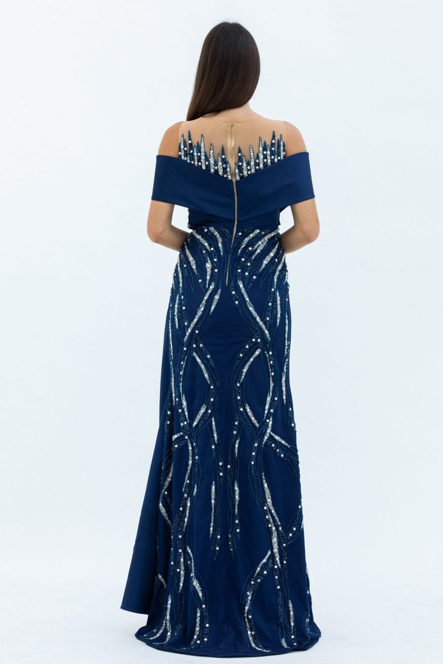 OFF-Shoulder Square High Knee Evening Dress - Image 8