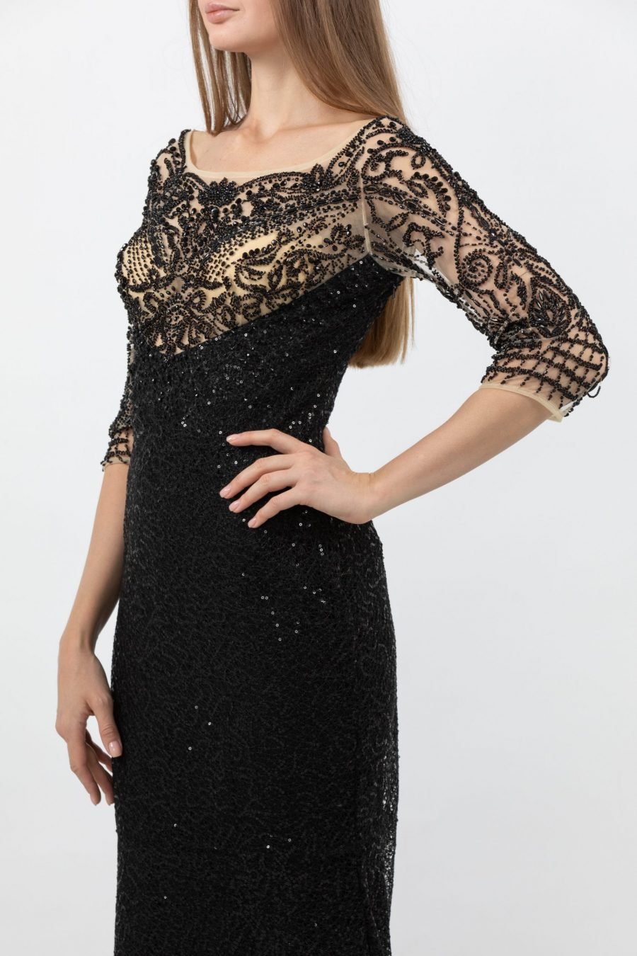 Boat Neck - Slip Dress Evening Dress - Image 3
