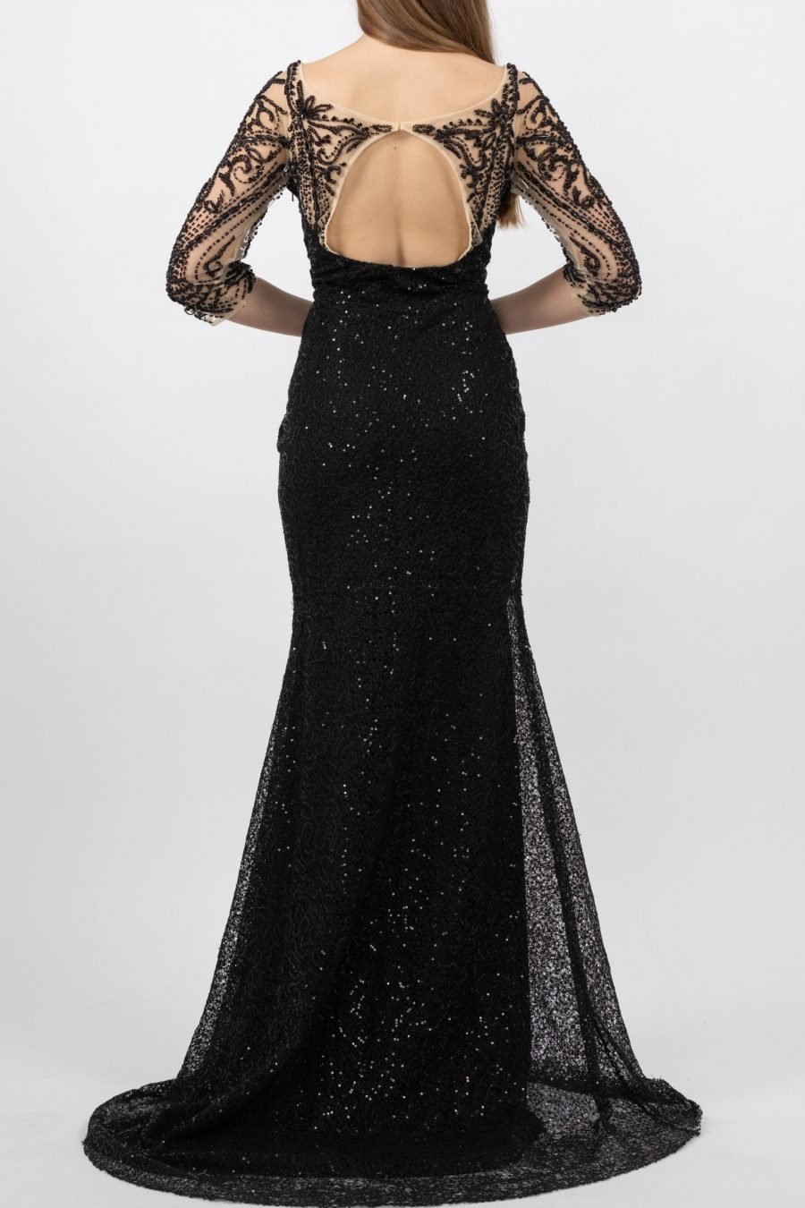 Boat Neck - Slip Dress Evening Dress - Image 4