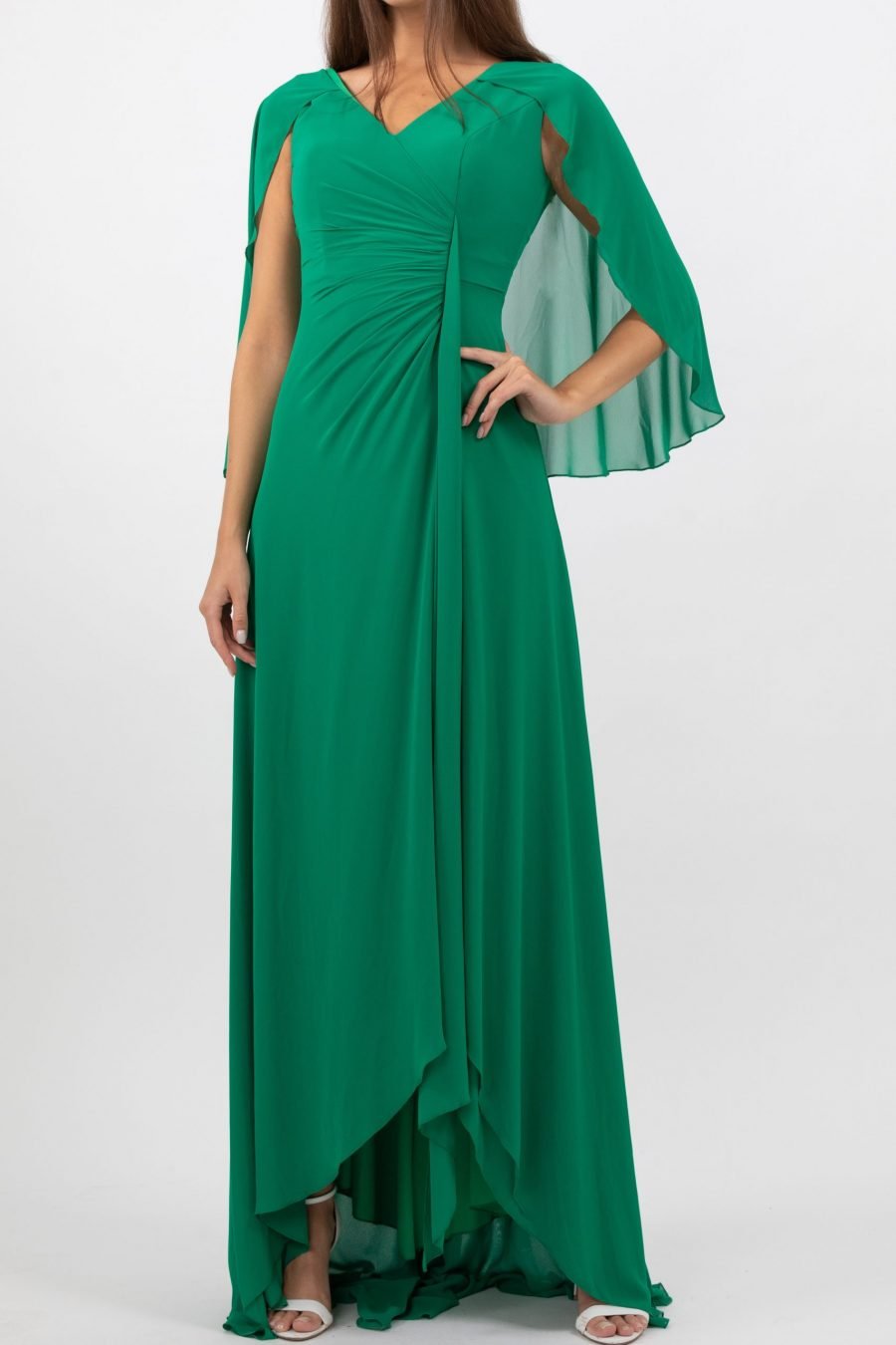 v-neck - Column Evening Dress - Image 5
