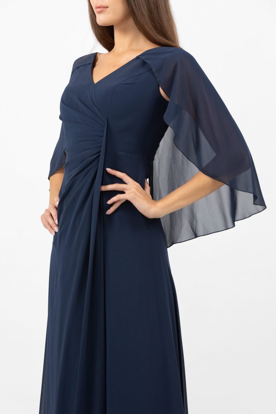 v-neck - Column Evening Dress - Image 11