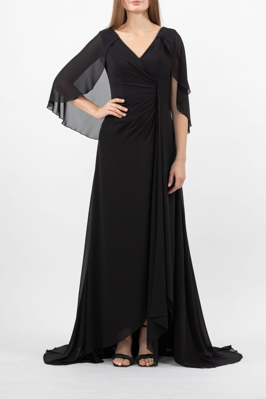 v-neck - Column Evening Dress