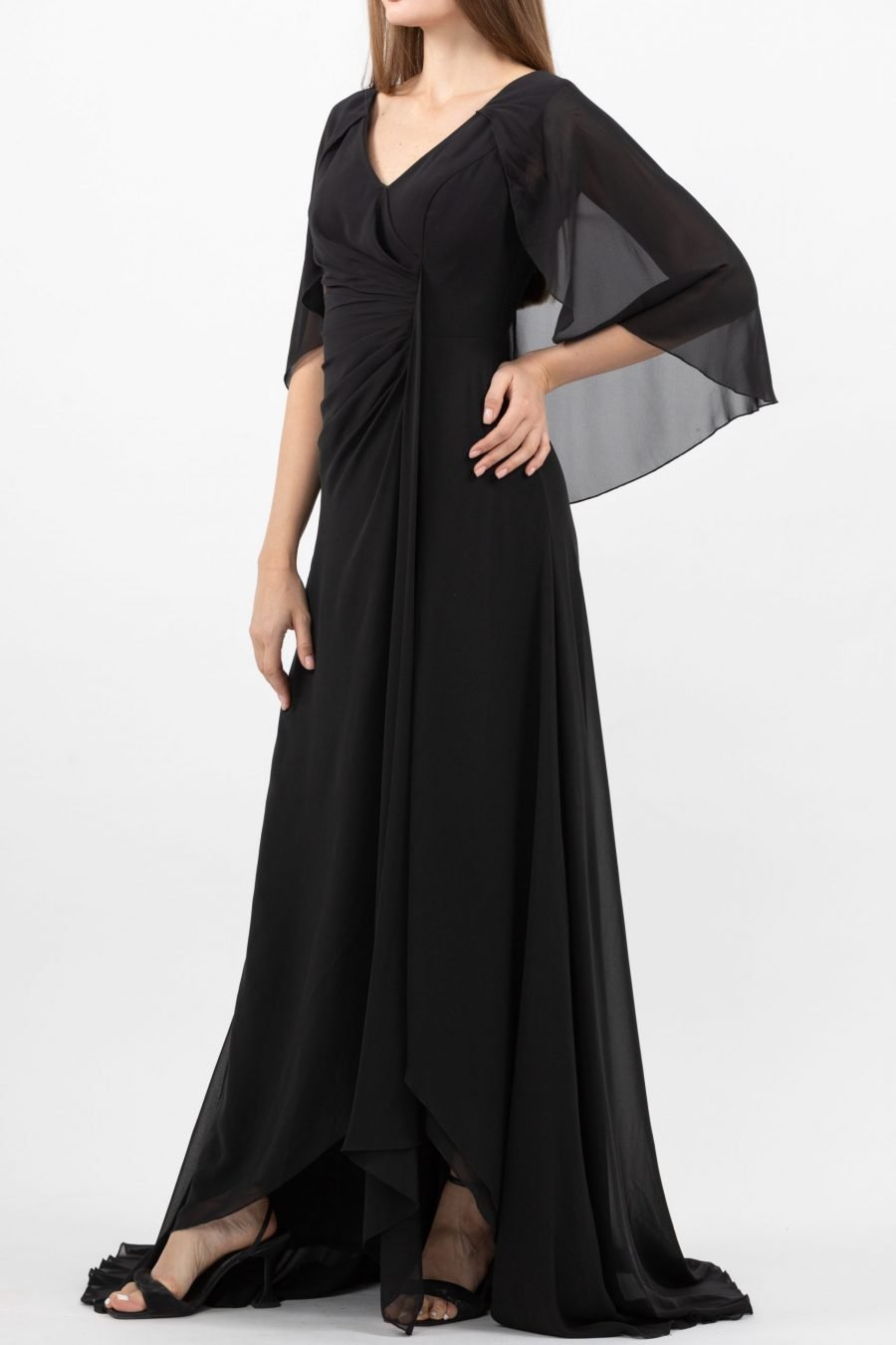 v-neck - Column Evening Dress - Image 2