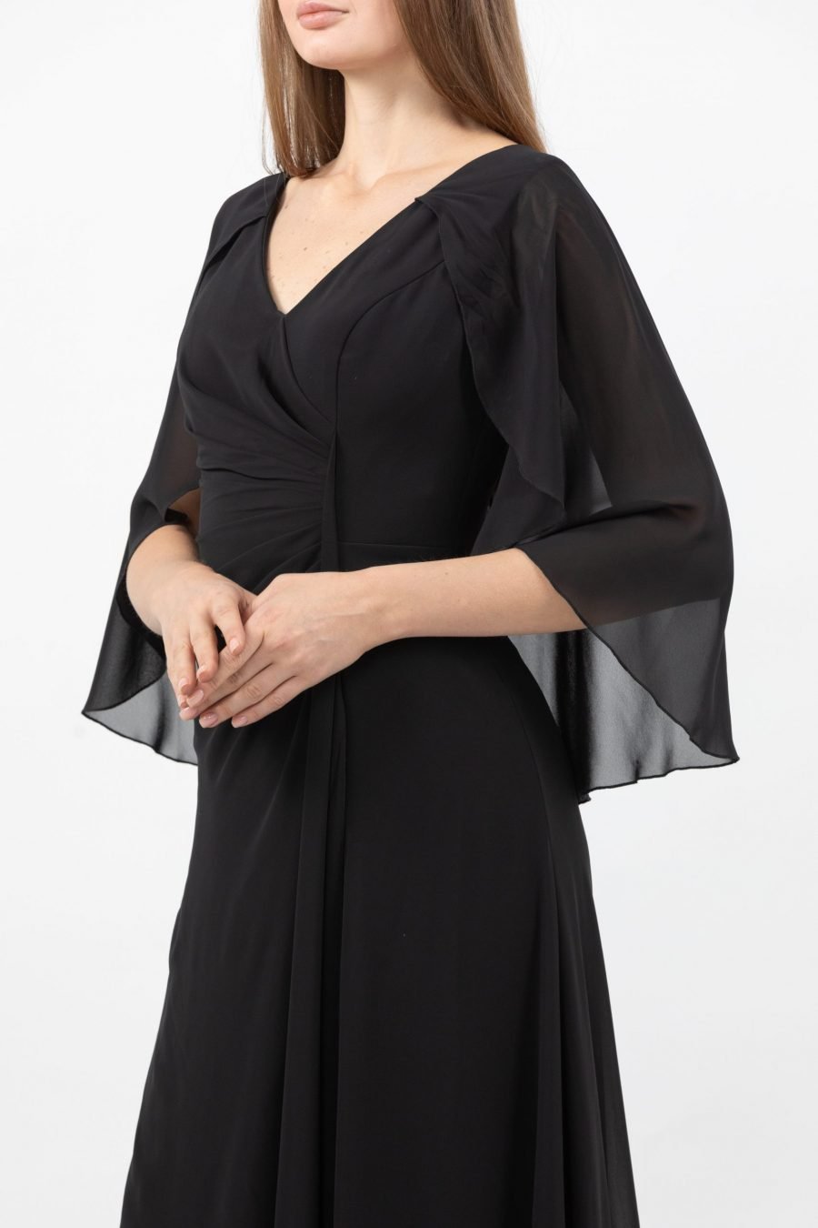 v-neck - Column Evening Dress - Image 3